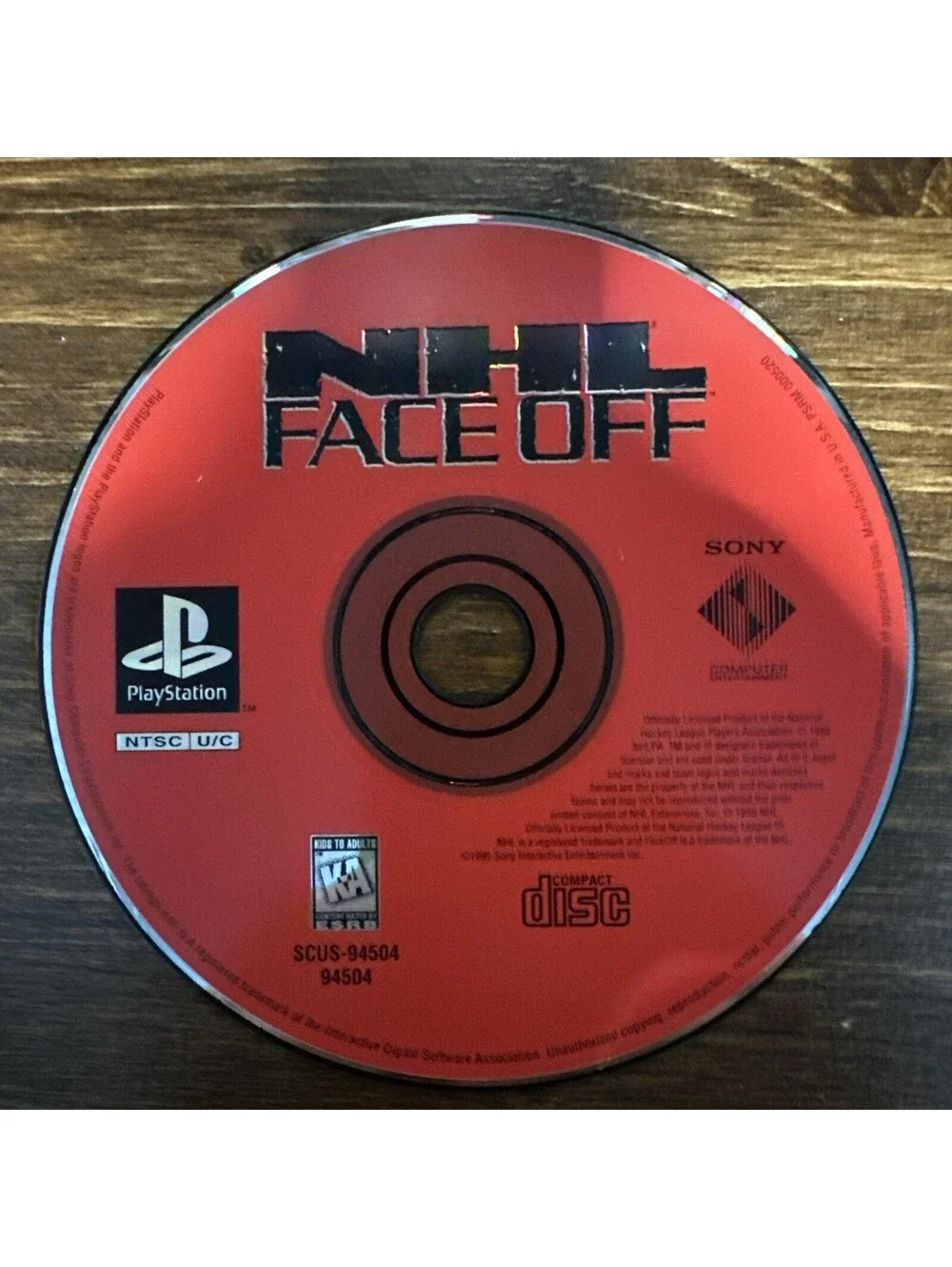 NHL Face Off (Sony Playstation 1 ps1) Disc Only Free Shipping